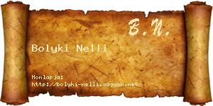 Bolyki Nelli névjegykártya